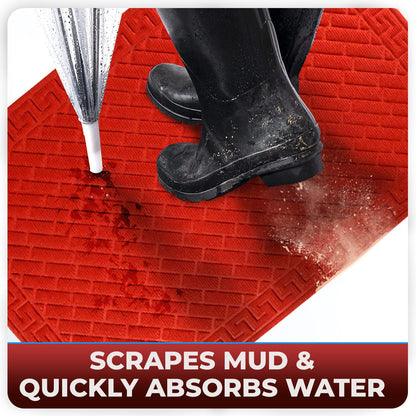 Polypropylene Outdoor mat for Entrance, Welcome mat floor mat, Red