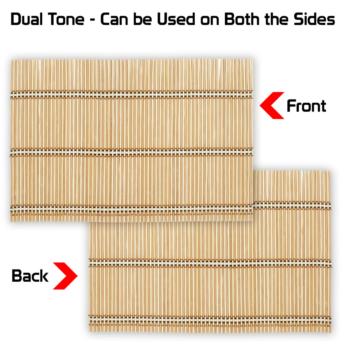 Buy reversible bamboo dining table mat | Hokipo