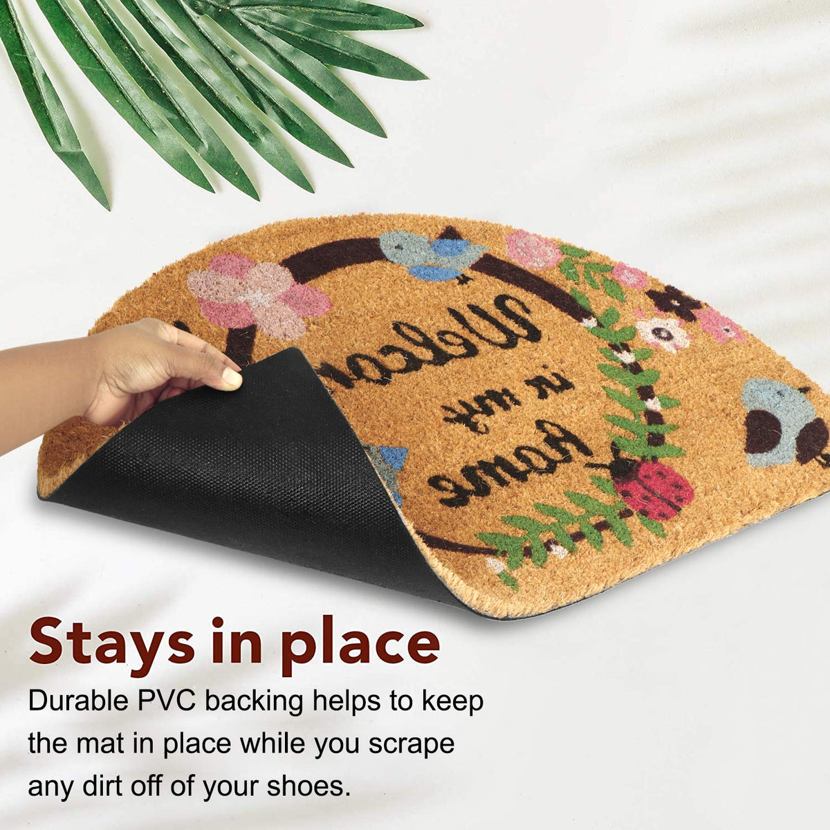 Large 45x75cm Coir Door Mats for Entrance Big Size Welcome Mat