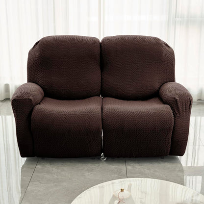 Premium 170 GSM Jacquard Fully Covered Recliner Sofa Cover for 1/2/3 Seaters, Brown