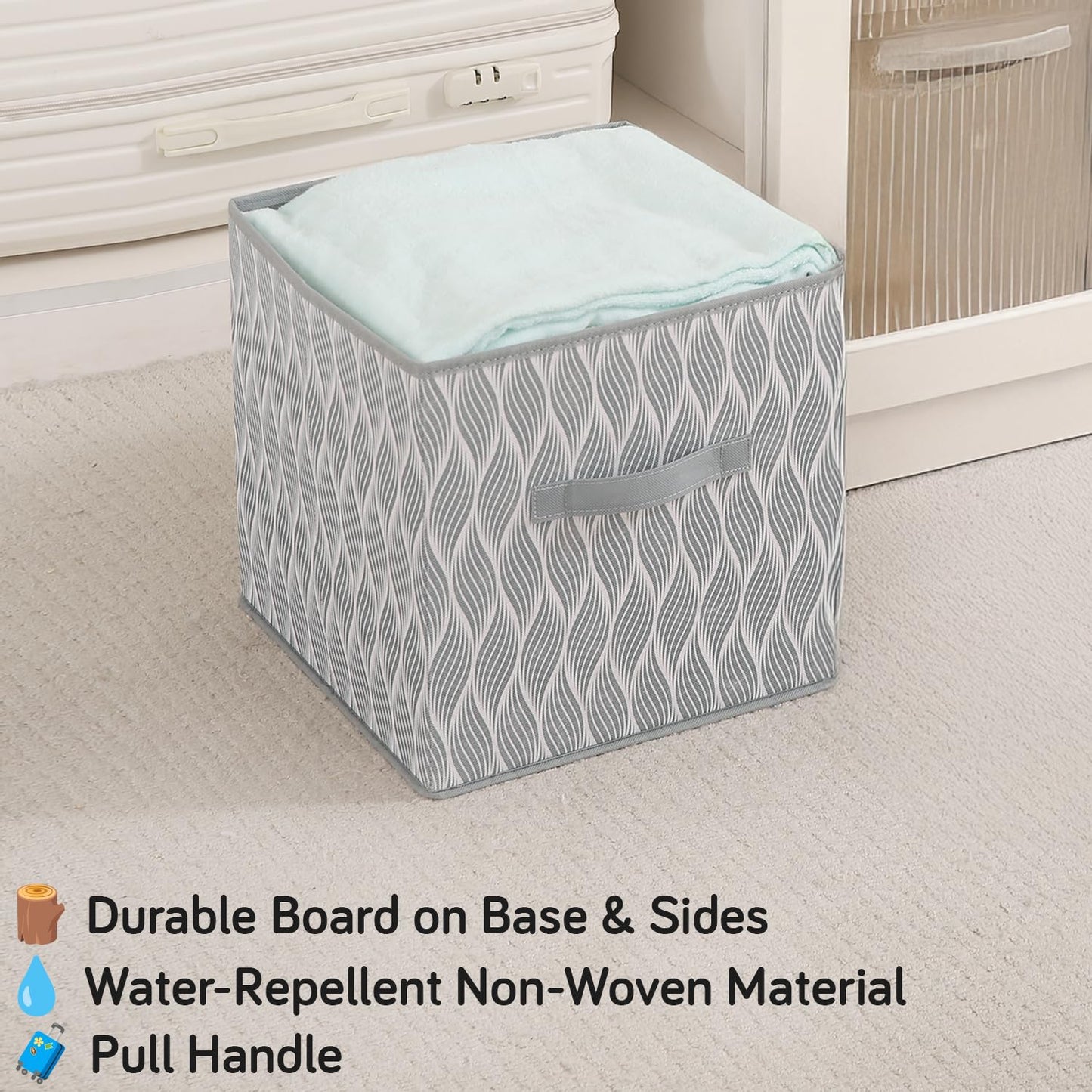Foldable Clothes Storage Box | Durable Non-Woven Organizer with Handle