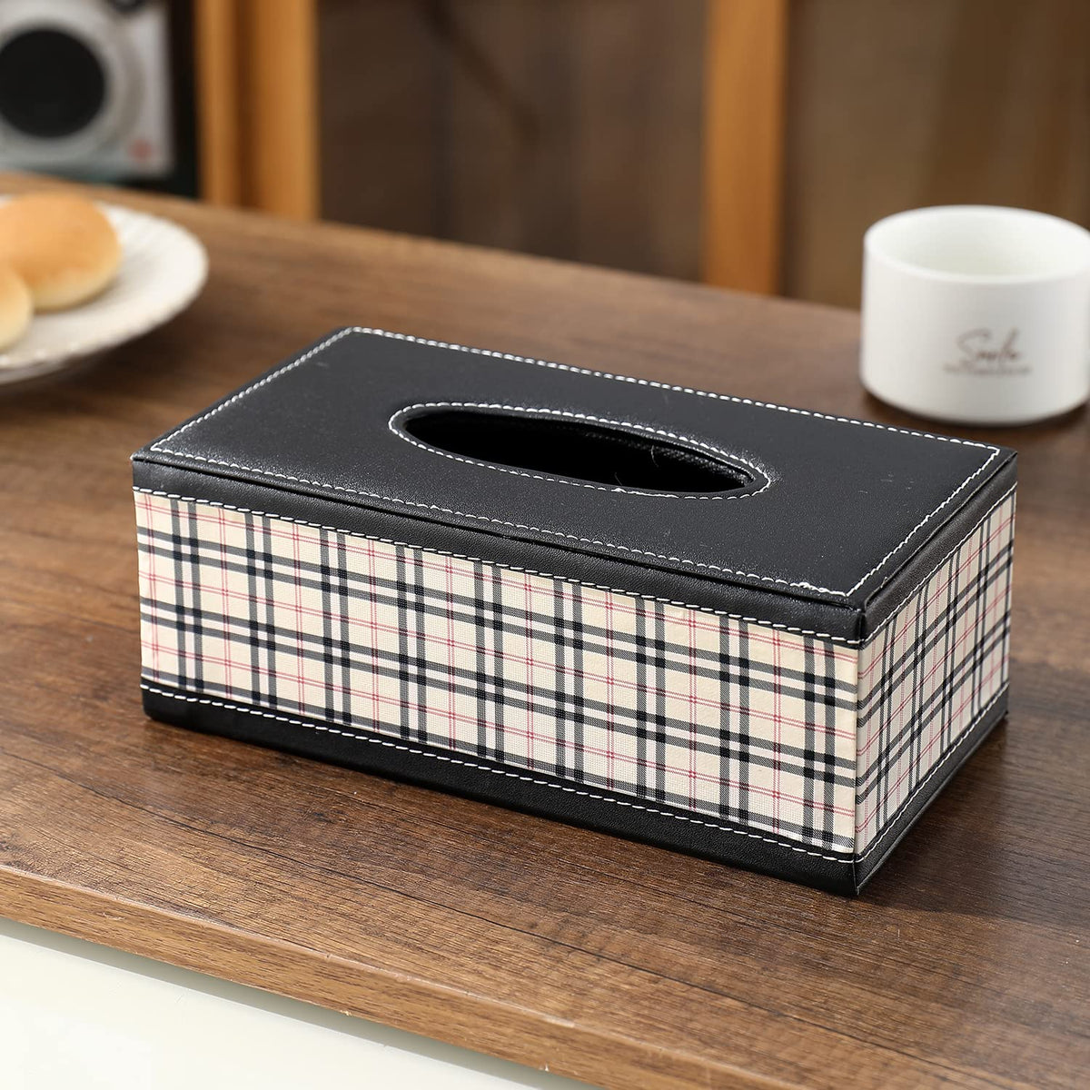 Beige Tissue Box – Faux Leather | HOKIPO