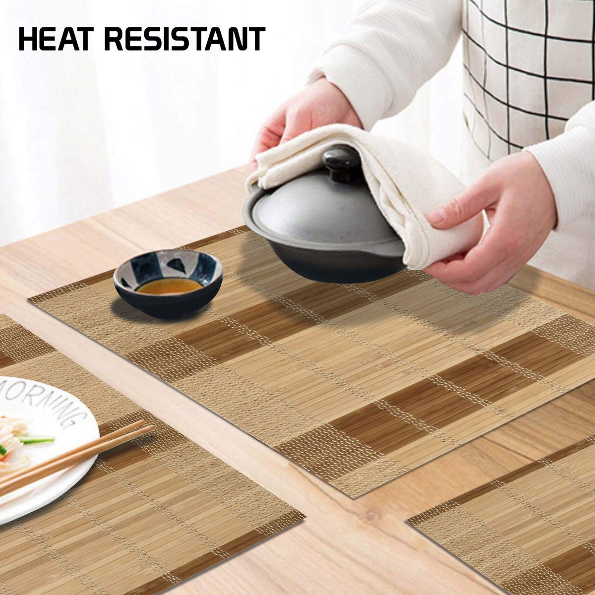 Buy heat resistant bamboo placemats | Hokipo