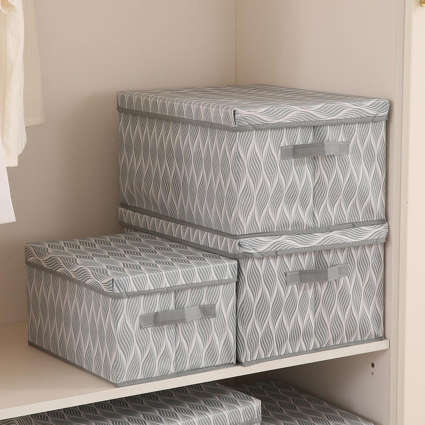 Foldable Cloth Storage Box | Wardrobe Organizer with Lid