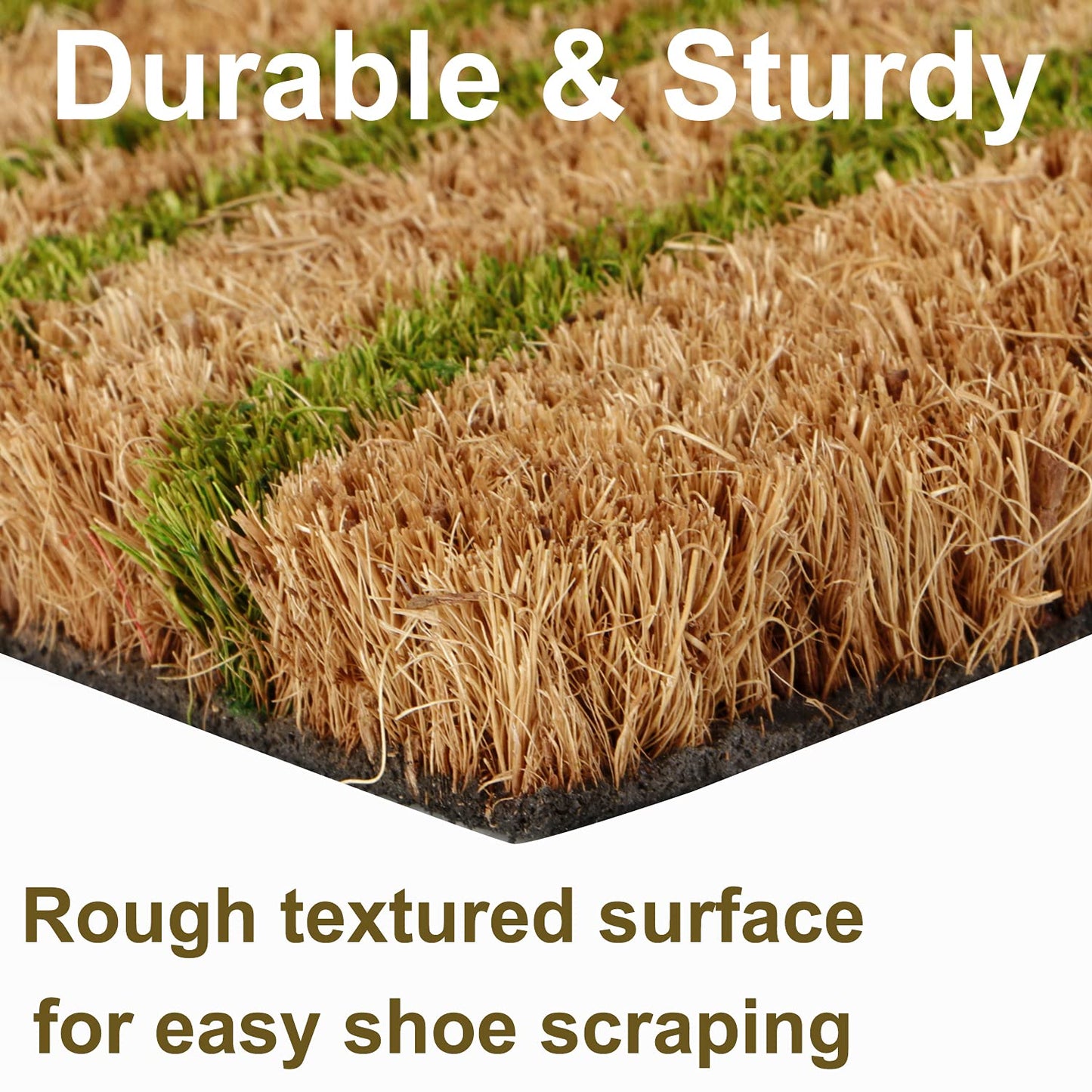 Coir Entrance Door Mat with Anti-Slip PVC Backing