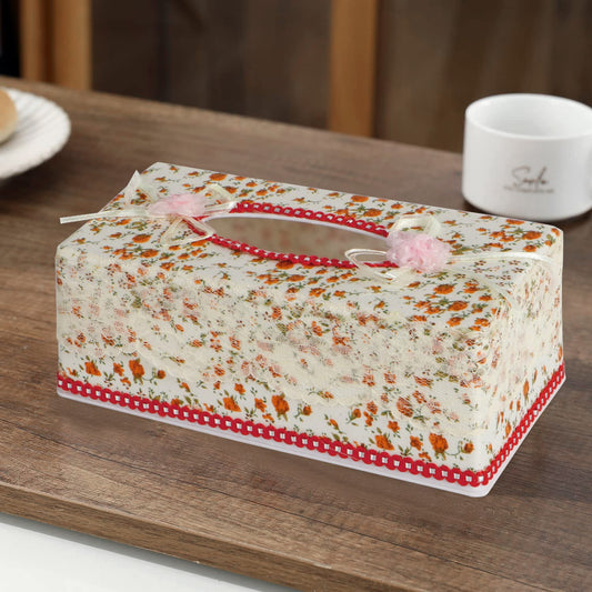 Plastic Tissue Paper Box Holder, Orange