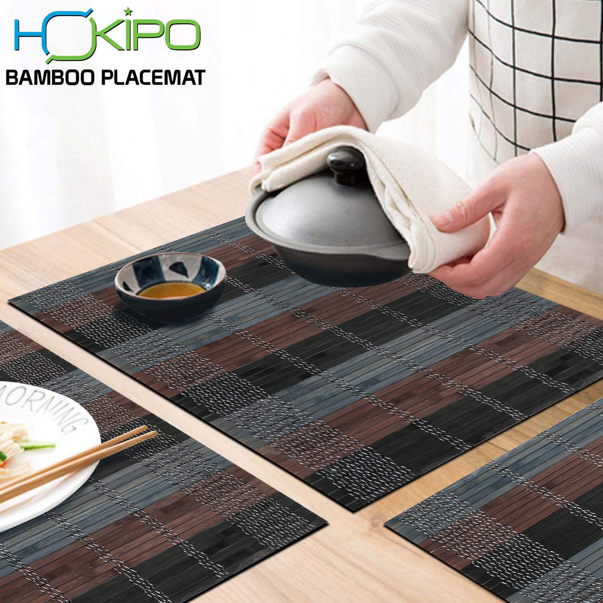 Buy Heat Resistant Bamboo Table Mats | HOKIPO