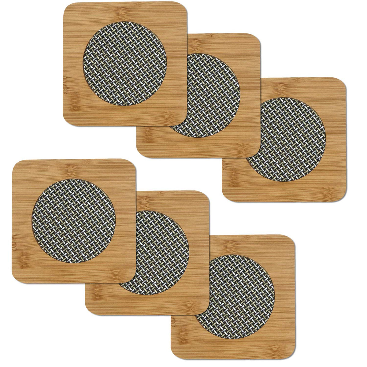 Eco-Friendly Bamboo Wooden Coasters for Dining Table Heat Pad for Kitchen - Pack of 2/4/6