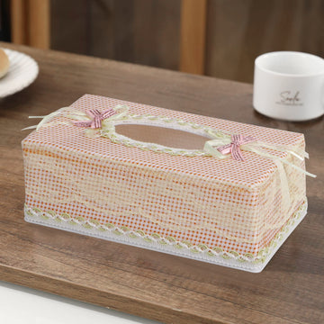 Plastic Tissue Paper Holder, Beige