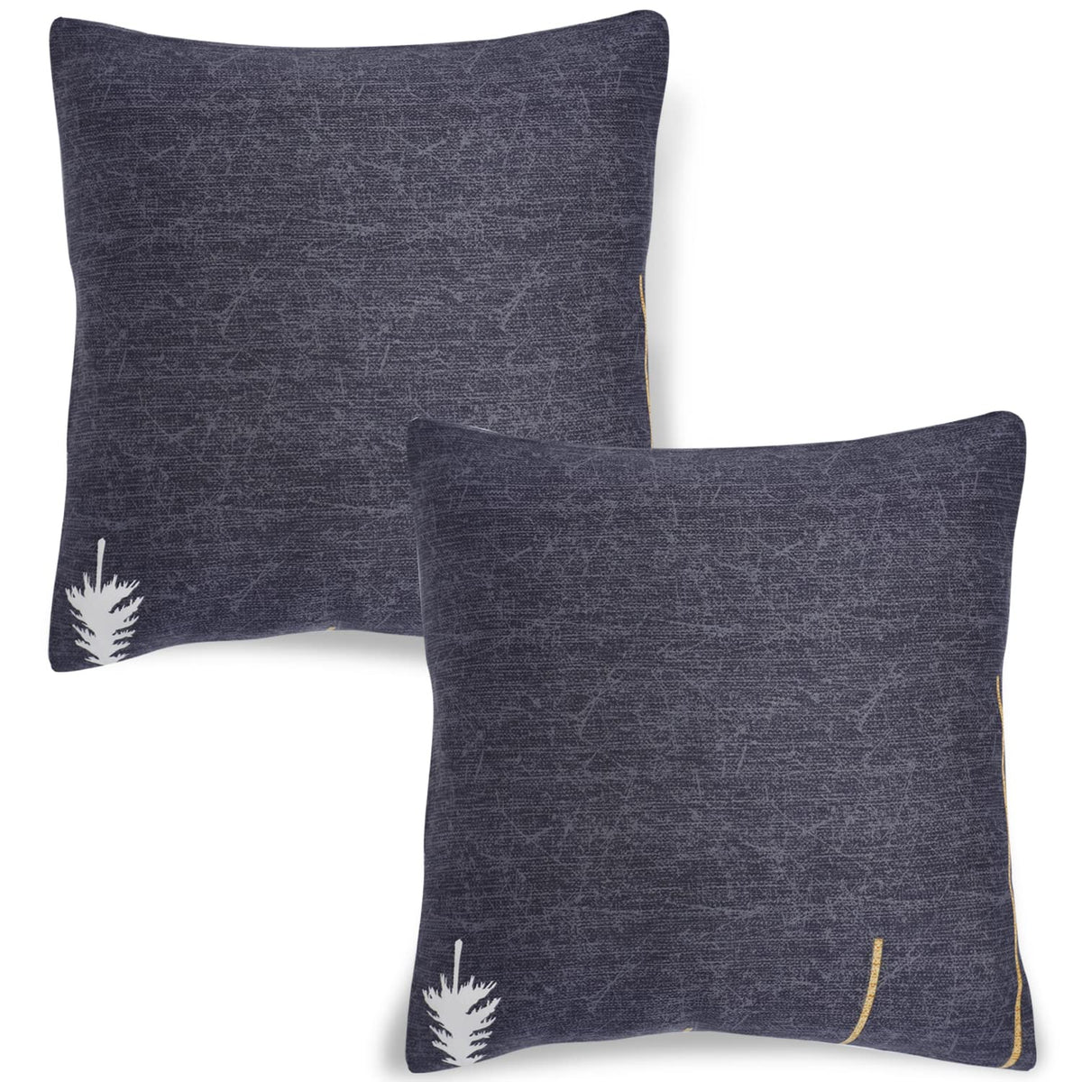 Cute Midnight Blue Lines Printed square pillow covers online