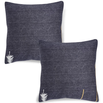 Cute Midnight Blue Lines Printed square pillow covers online