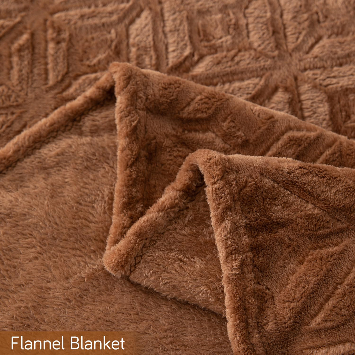 Buy Brown colour flannel fleece blanket - lightweight & soft | HOKIPO