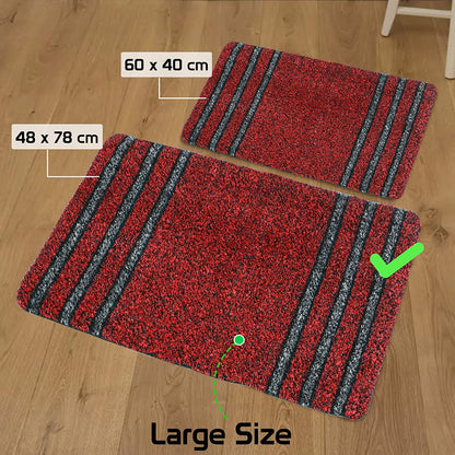 48 X 78 Cm Doormats For Entrance Rectangular Big Size (Red, Polypropylene, Standard)