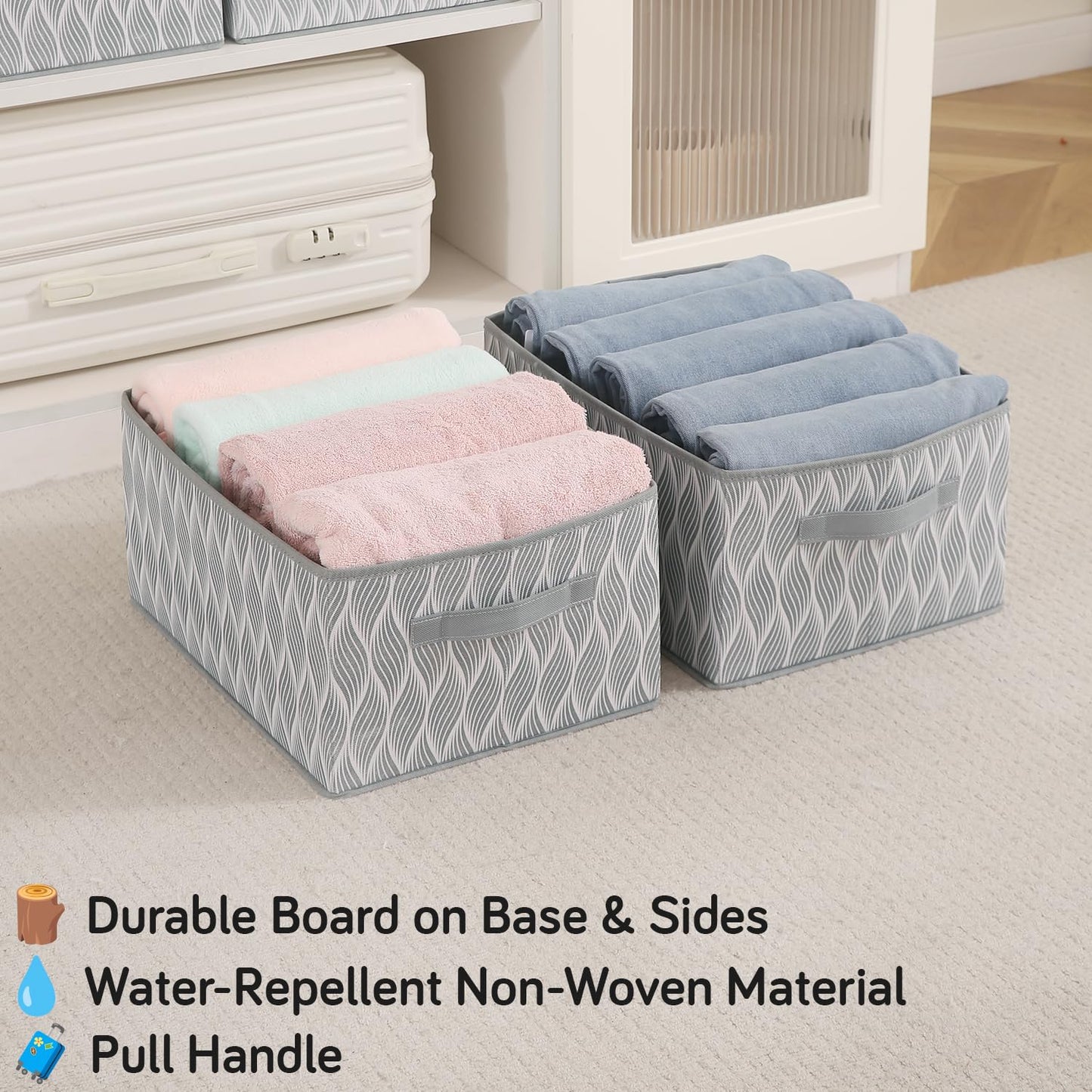 Foldable Clothes Storage Box | Durable Non-Woven Organizer with Handle