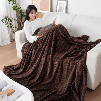 AC Fleece Blanket Queen, Brown