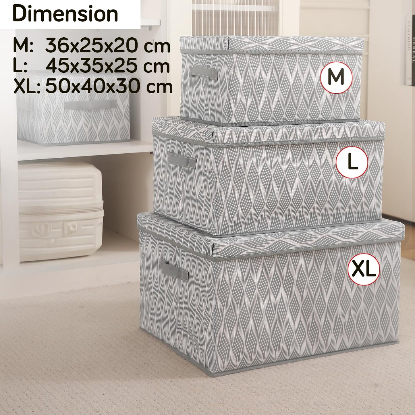 Foldable Cloth Storage Box | Wardrobe Organizer with Lid