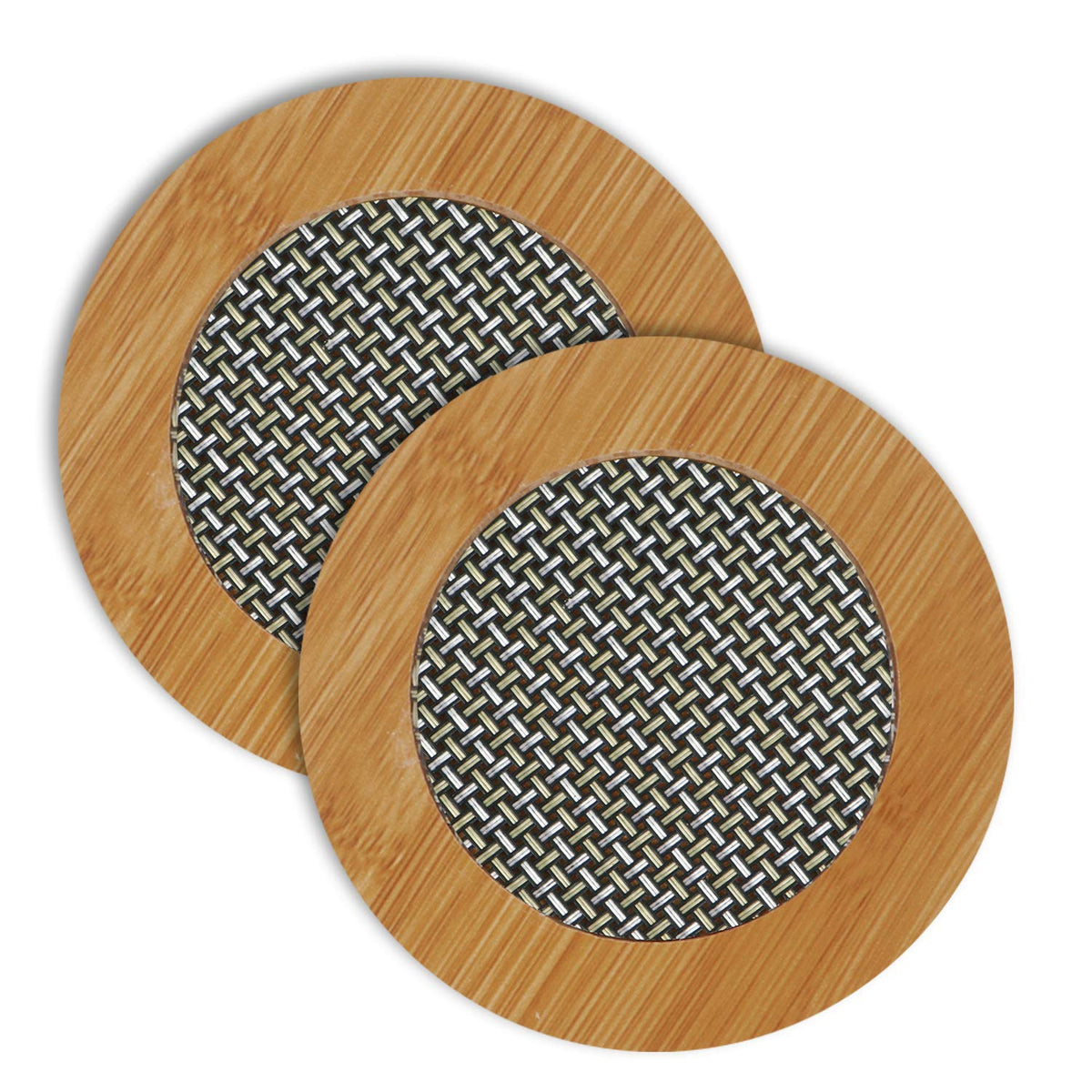 Bamboo Wooden Coasters for Dining Table Heat Pad for Kitchen - Pack of 2/4/6