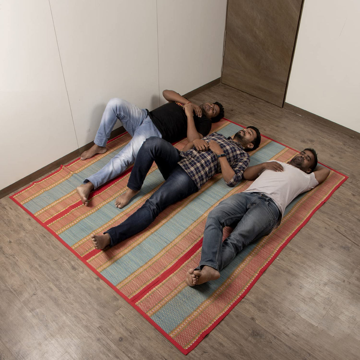 Red Colour Sleeping Chatai Mat | Hokipo