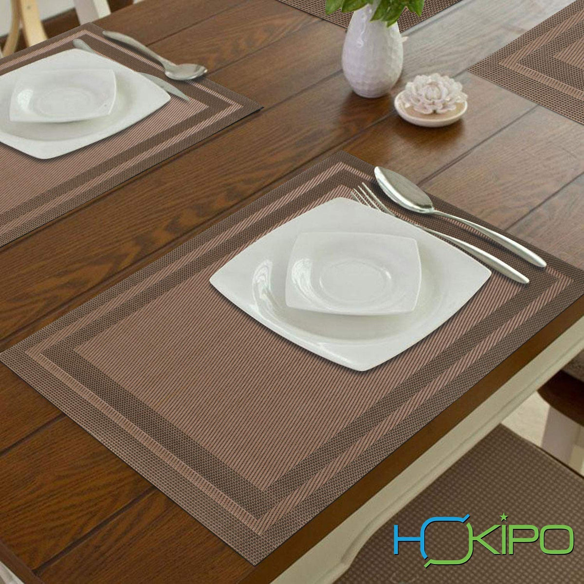 PVC Dining Table Mats, Copper Brown