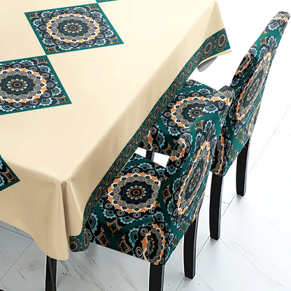Buff Brown Dining Set Cover | 4/6 Seater