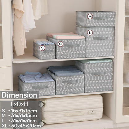 Foldable Clothes Storage Box | Durable Non-Woven Organizer with Handle