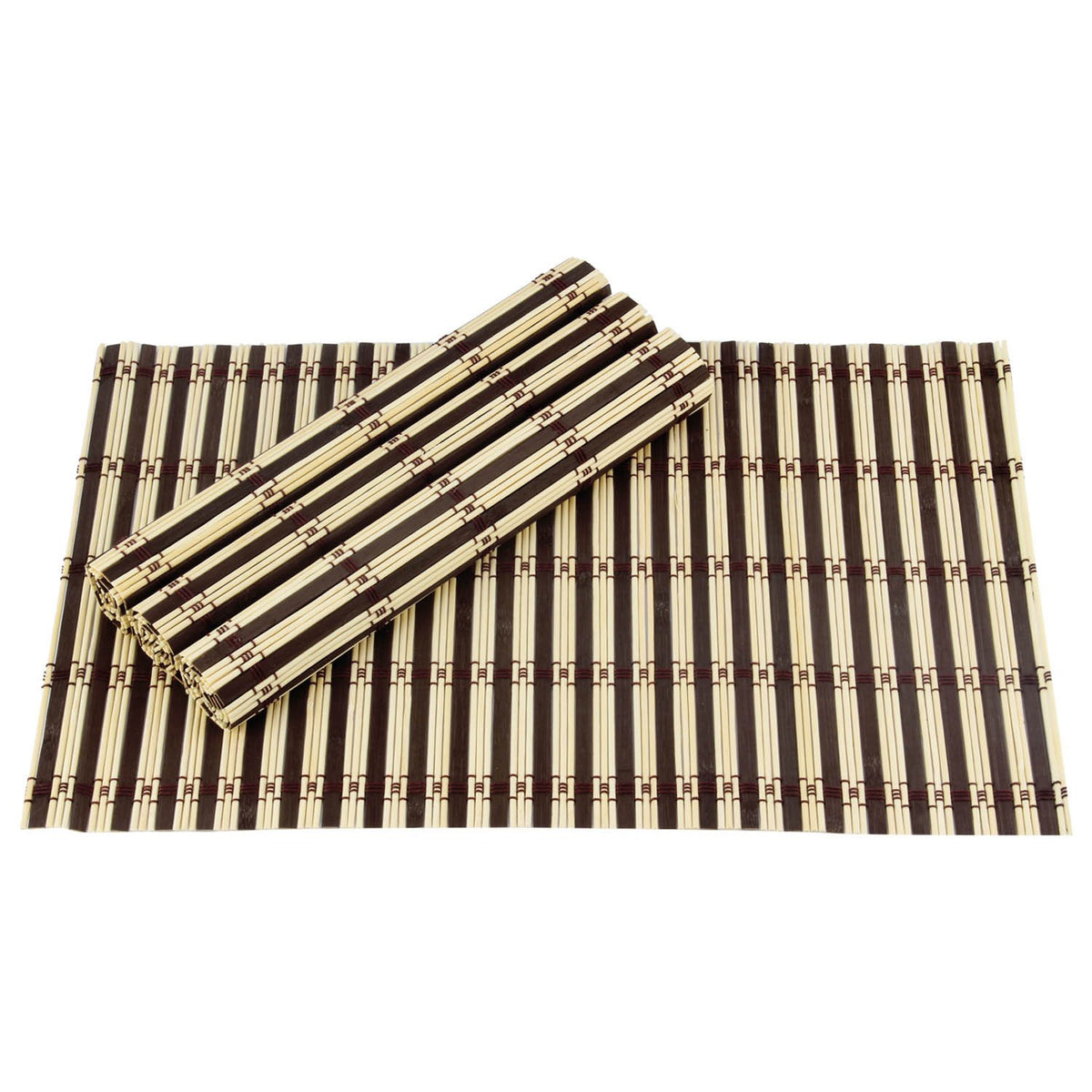 Buy rollable bamboo dining table mats set of 4 | Hokipo