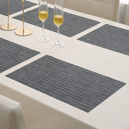 PVC Dining Table Mats, Grey