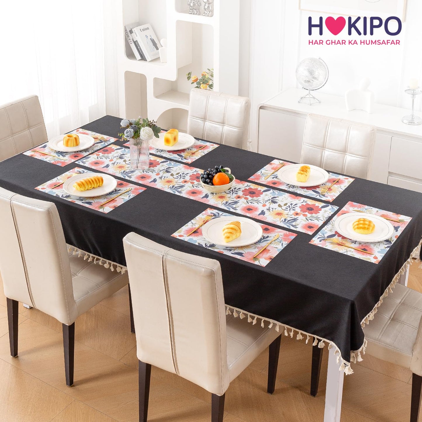 Artistic Flora PVC Washable Mats for Dining Table - Chrysanthemum
