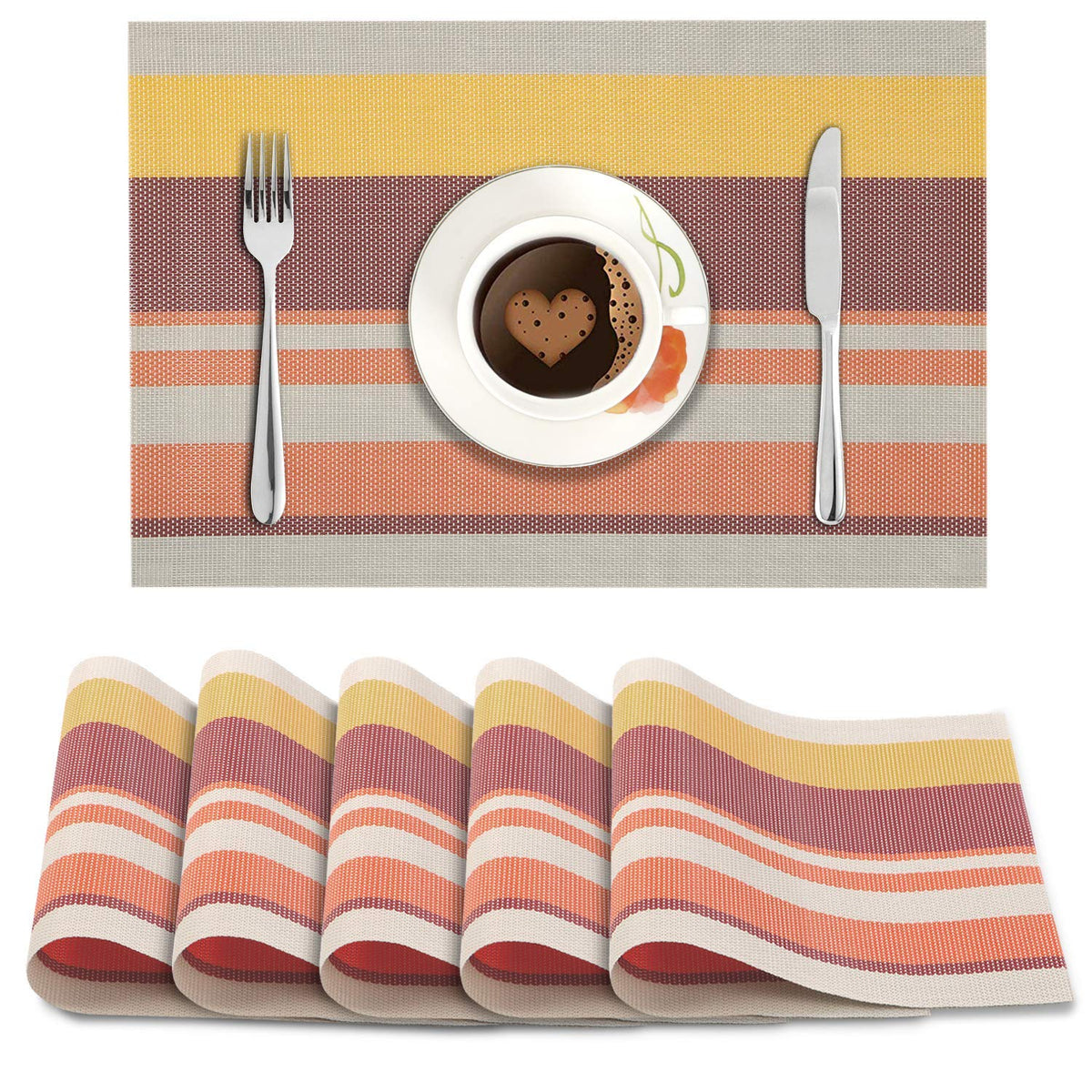 PVC Dining Table Mats, Multicolour