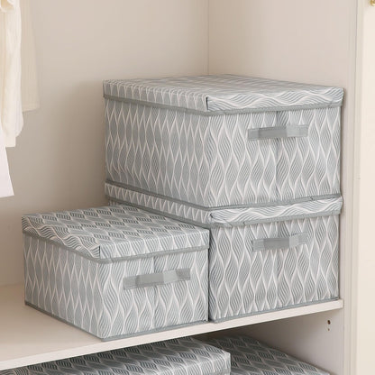 Foldable Cloth Storage Box | Wardrobe Organizer with Lid