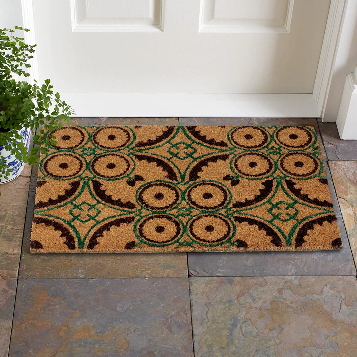 Coir Entrance Door Mat with Anti-Slip PVC Backing