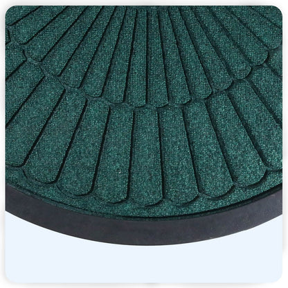 45X75cm Polypropylene Outdoor mat Half Circle Pattern for Entrance Doormat, Welcome mat, Green