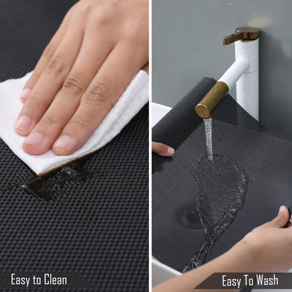 PVC Table Runner, Black