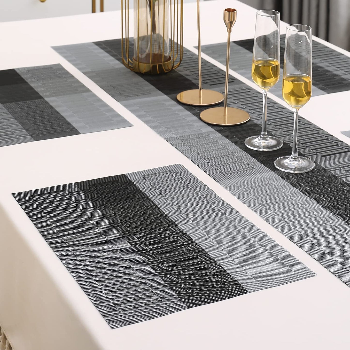 PVC Dining Table Mats, Grey