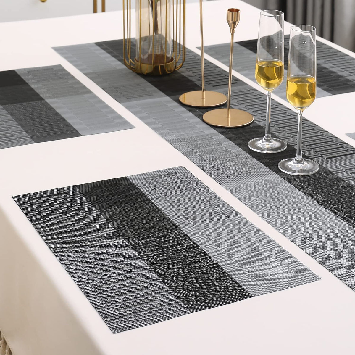 PVC Dining Table Mats, Grey