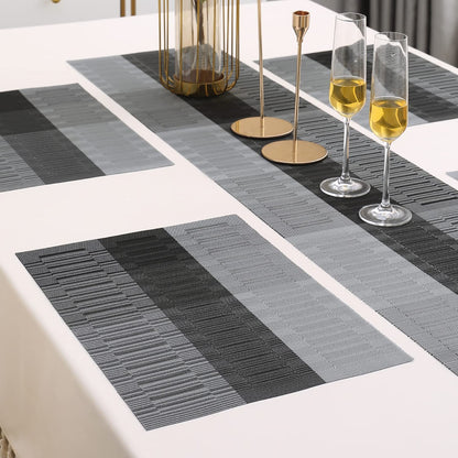 PVC Dining Table Mats, Grey