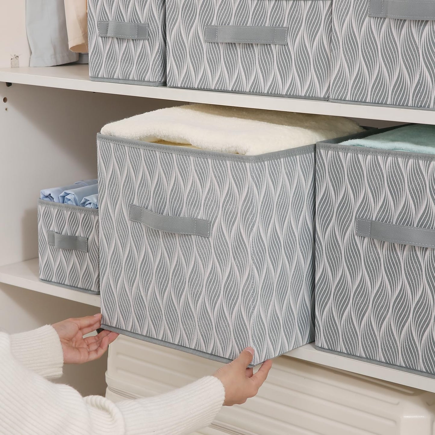 Foldable Clothes Storage Box | Durable Non-Woven Organizer with Handle