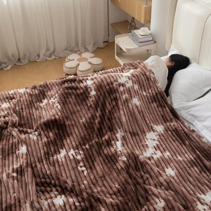 Brown Gradient Double Bed Winter Blanket | HOKIPO