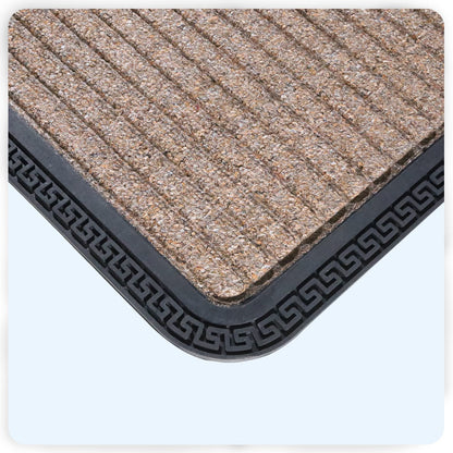 All Purpose Doormat with Rubber Backing, Thick mat for Outdoor and Indoor use, Brown