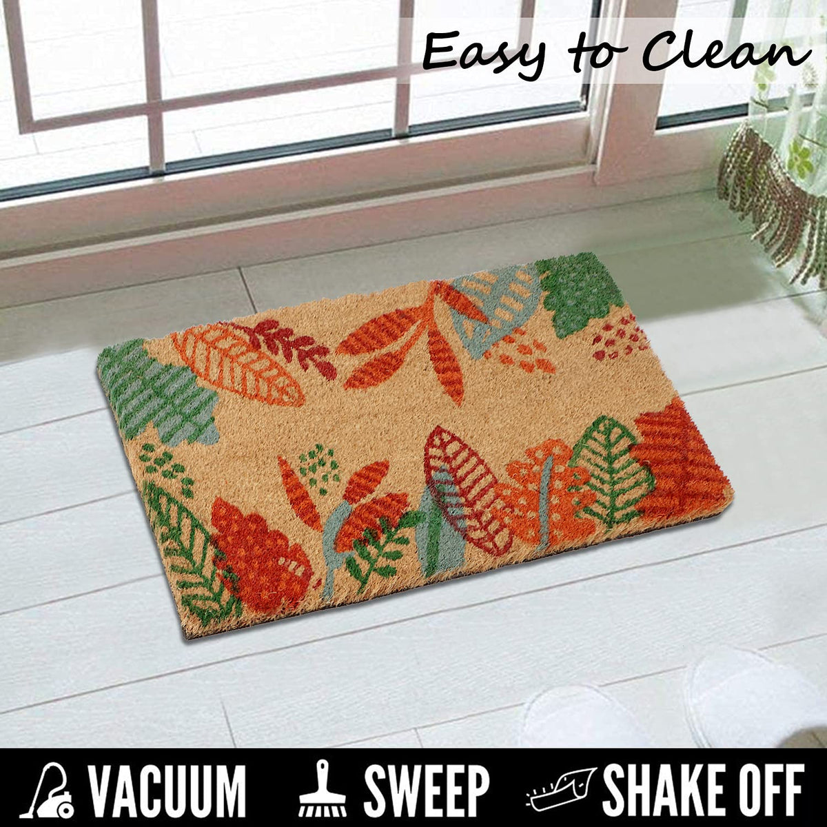Coir Entrance Door Mat with Anti-Slip PVC Backing