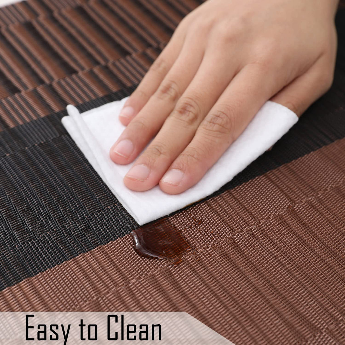 PVC Dining Table Mats, Metalic Brown
