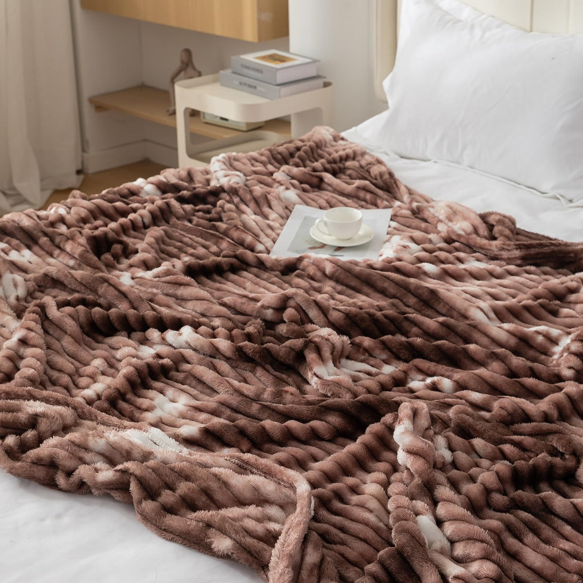 Buy Brown Gradient  Fleece Blanket | Smooth & Solid | HOKIPO