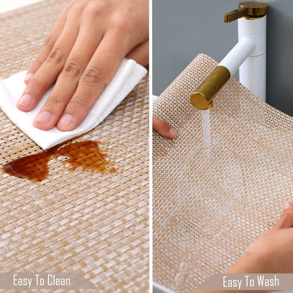 PVC Dining Table Mats, Beige