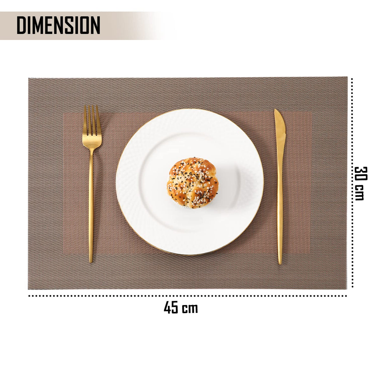 PVC Dining Table Mats, Metallic