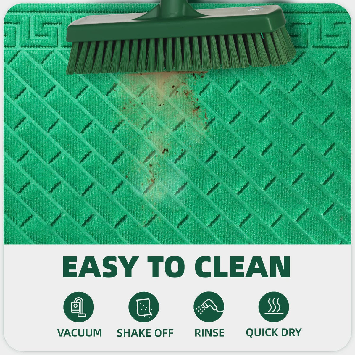 Polypropylene Outdoor mat for Entrance, Welcome mat floor mat, Green