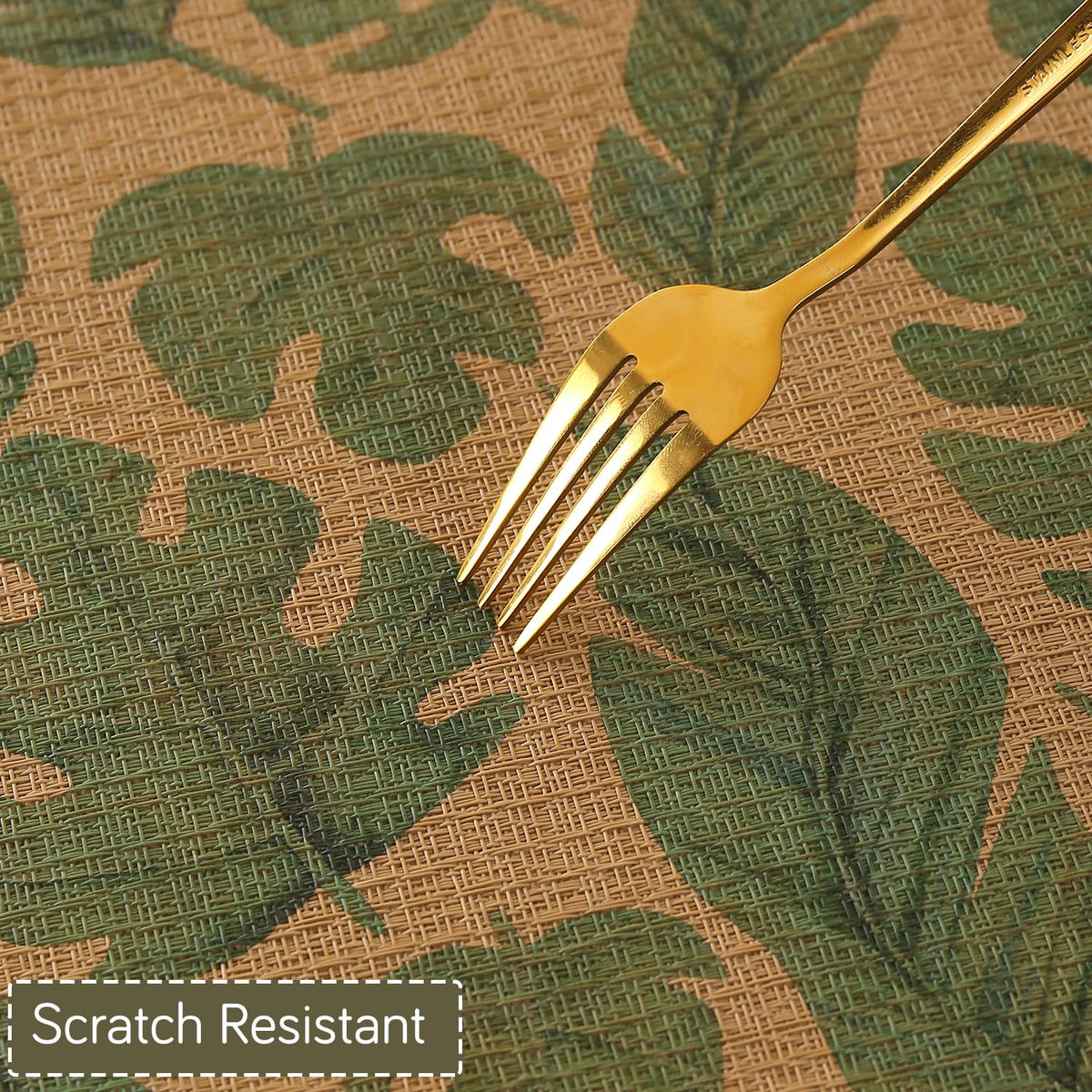 Botanical Tropic PVC Mats for Dining Table - Cana Lily Leaves