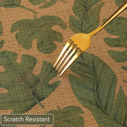 Botanical Tropic PVC Mats for Dining Table - Cana Lily Leaves