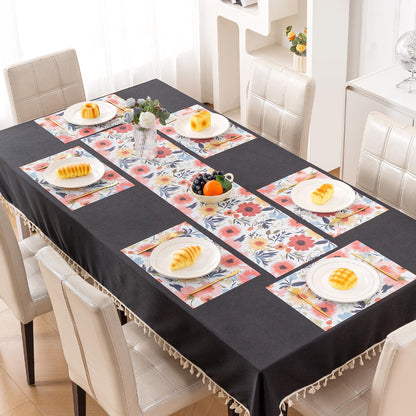 Artistic Flora PVC Washable Mats for Dining Table - Chrysanthemum