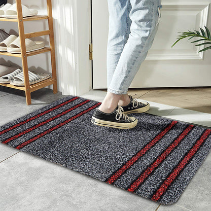 Rubber Back Dirt Trapper Rectangular Doormats For Entrance Big Size, Black, 48X78 Cm