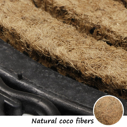 Outdoor Rubber Coir Grill Doormat, Semi-Circle, 45x75 cm